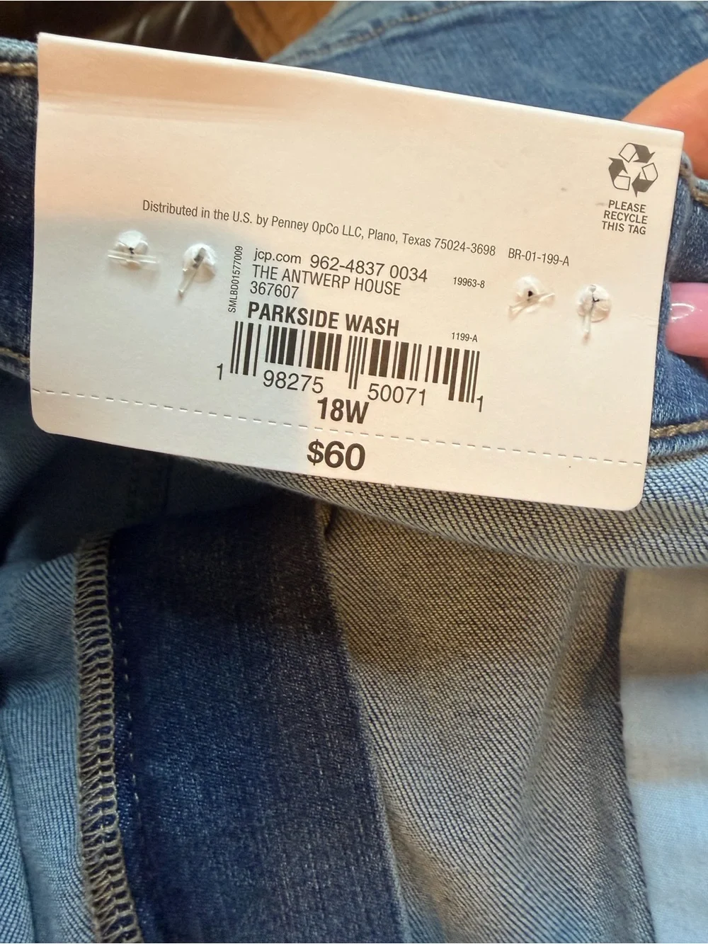 Liz Claiborne Wide Leg High Rise Plus Jean - Picture 5 of 6